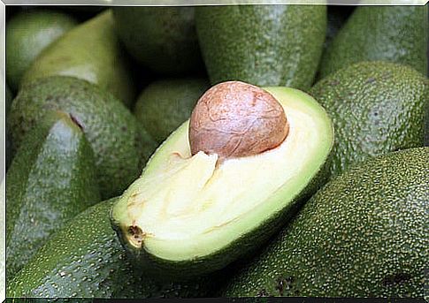 Sliced ​​avocado