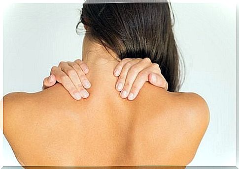 Woman with cervical spine pain