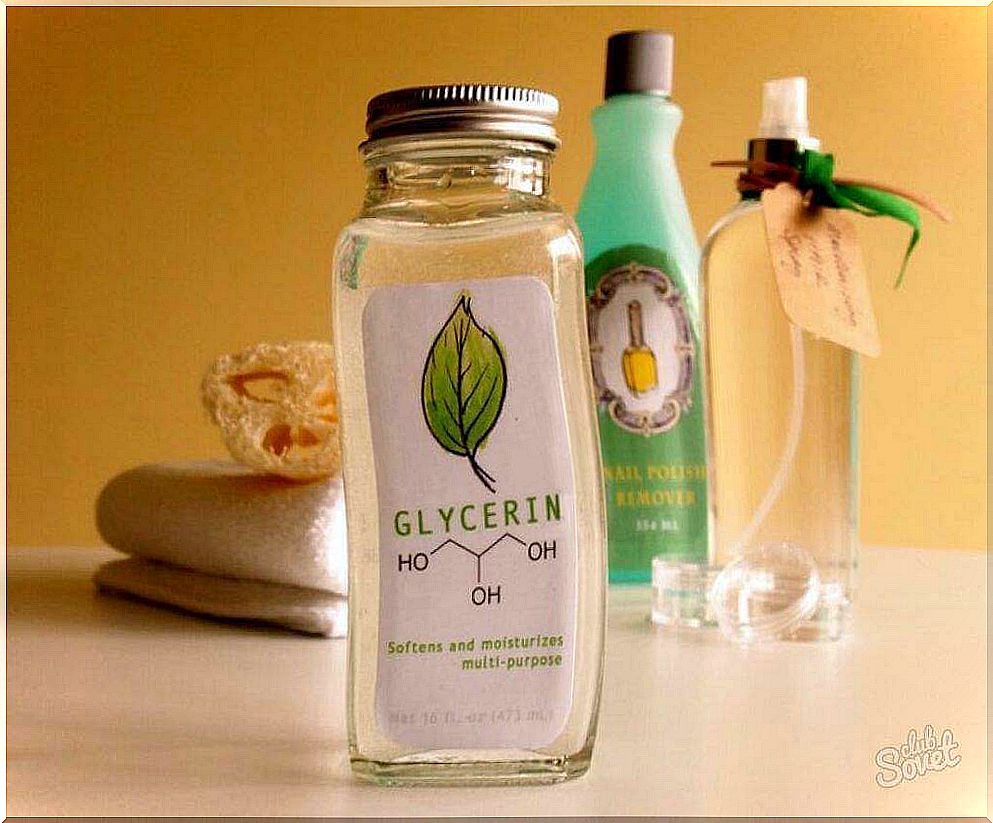 Glycerin in a bottle