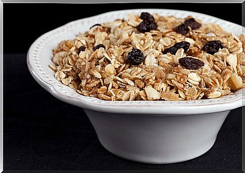 Almonds in muesli