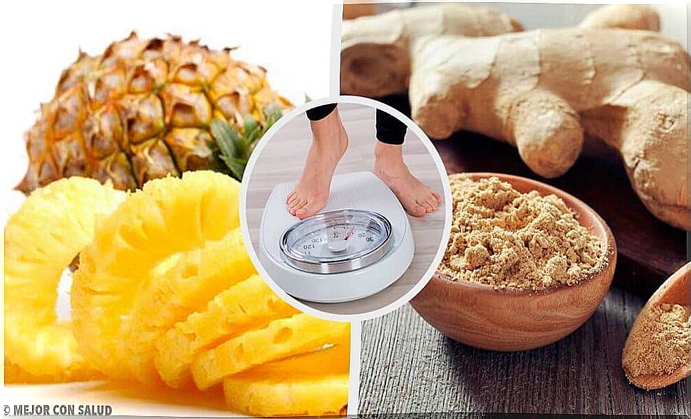 Help with losing weight: pineapple juice with ginger