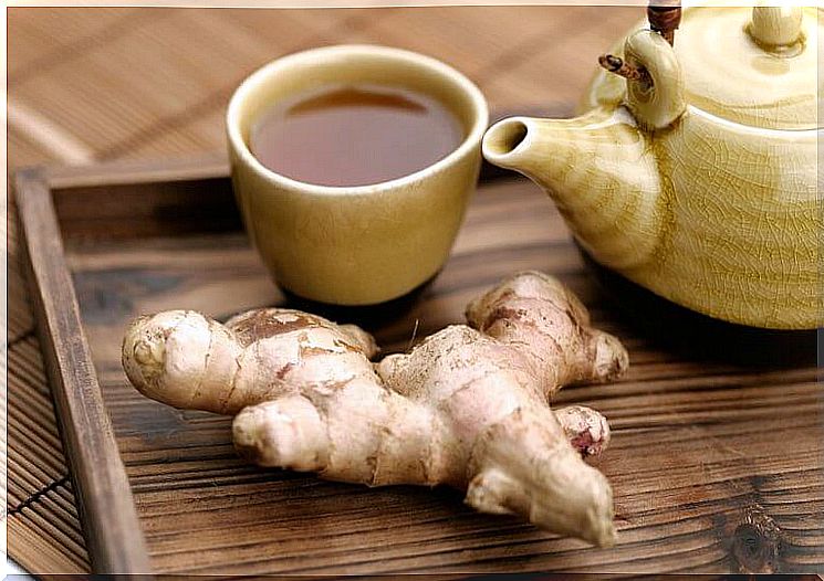 Ginger tea for a dry mouth