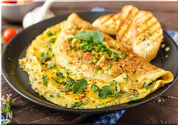 Delicious and healthy omelette