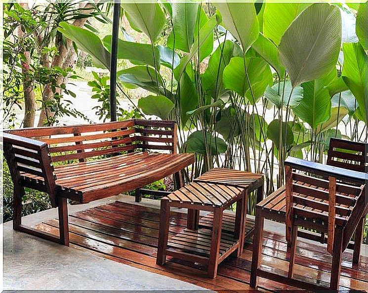 Treatment of wooden furniture