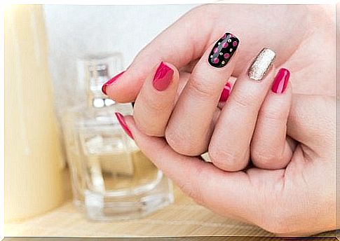 Nail art with acrylic nails